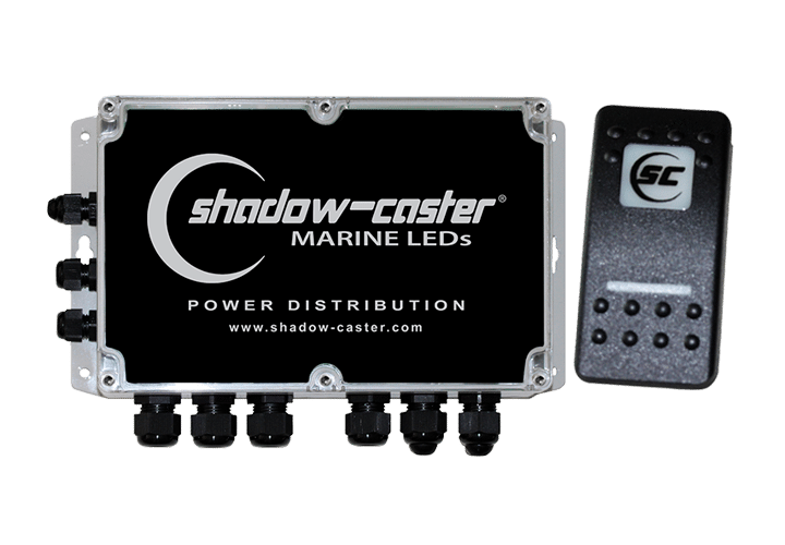 Shadow-Caster Marine LED Lighting SCM-PD-PLUS 6 POSITION POWER DISTRIBUTION BOX WITH SHADOW-NET CONTROL