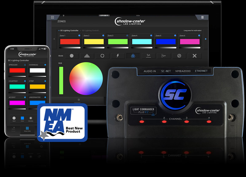 Shadow-Caster Light Commander - MFD & Smartphone Control of all Your Boat Lighting